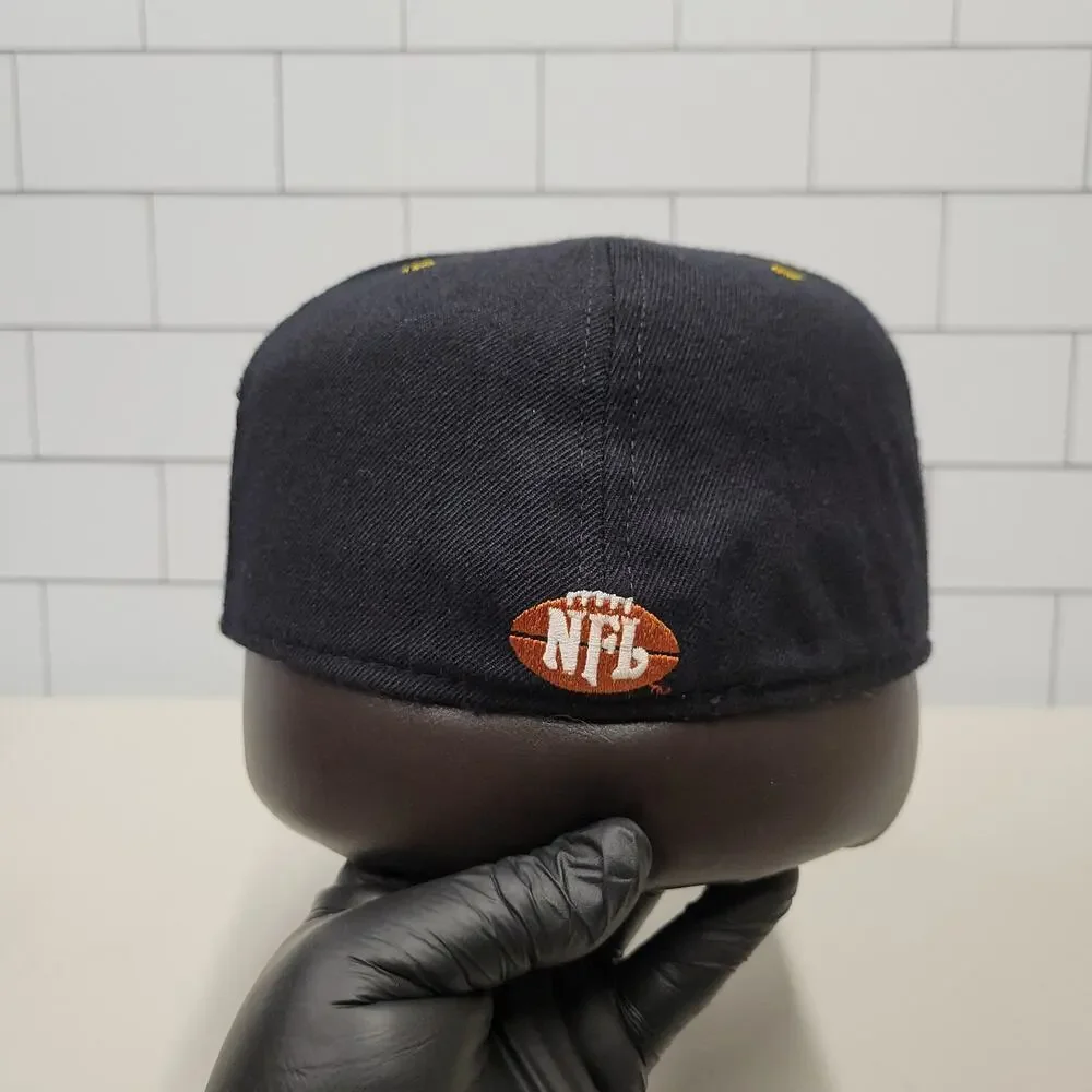 Vintage 90s New Era Pittsburgh Steelers 5950 Pro Model Wool Fitted Hat 7 3/8